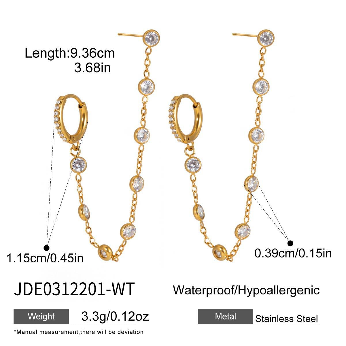 MIDNIGHT EARRINGS (WHITE)