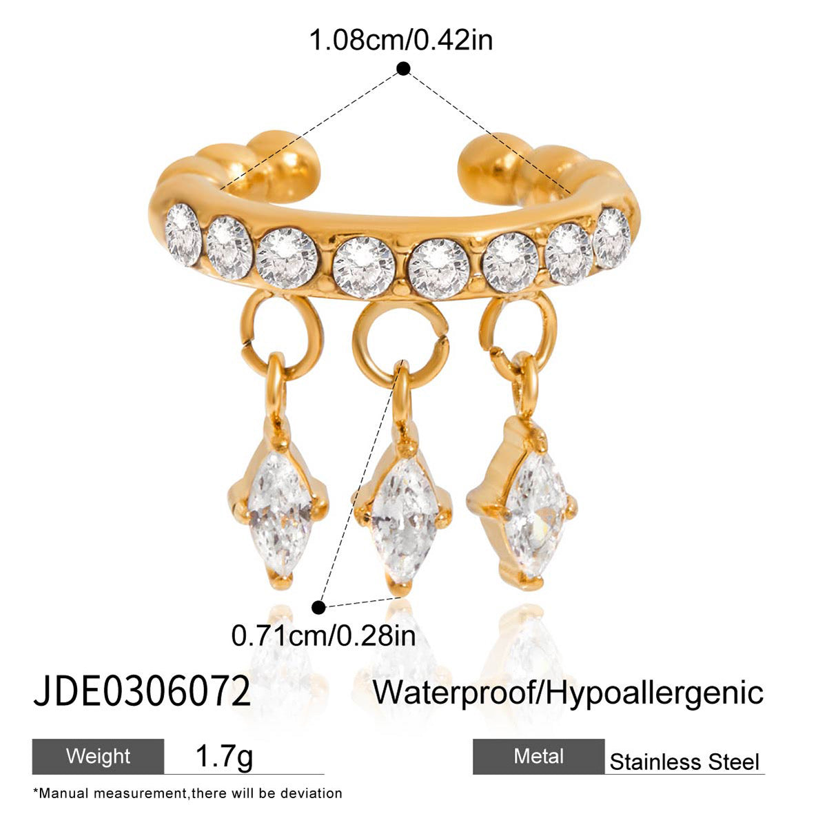 JULIEAT CUFF EARRINGS (SINGLE )