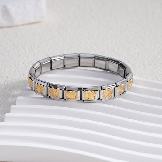 BUTTERFLY CHARM BRACELET ( 18 link )