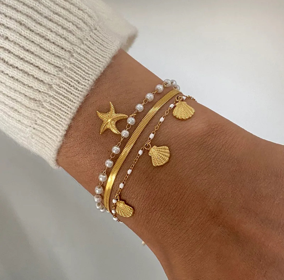 OCEAN CHARM BRACELET (Set of 3)
