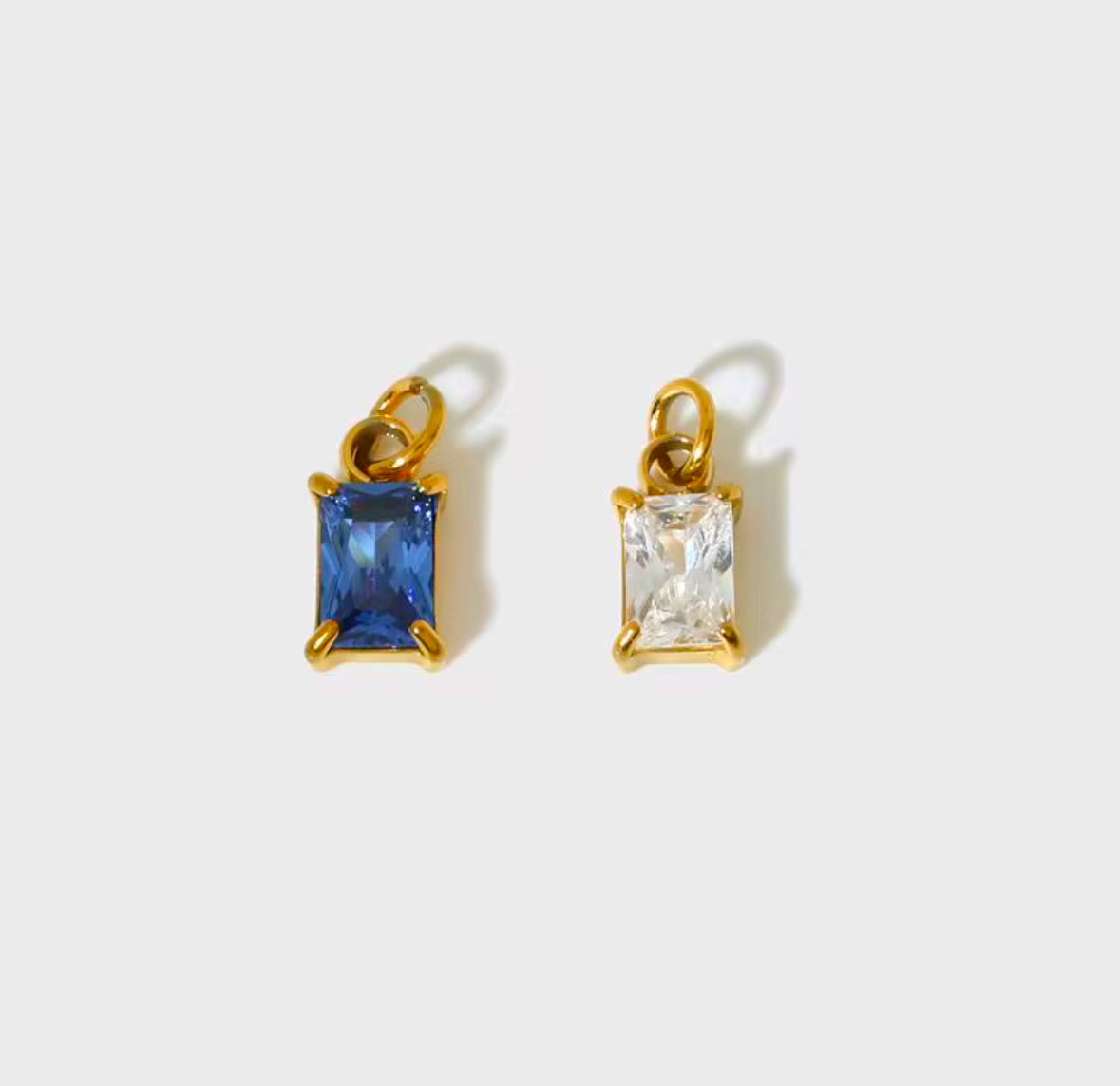 RECTANGLE ZIRCONIA CHARM
