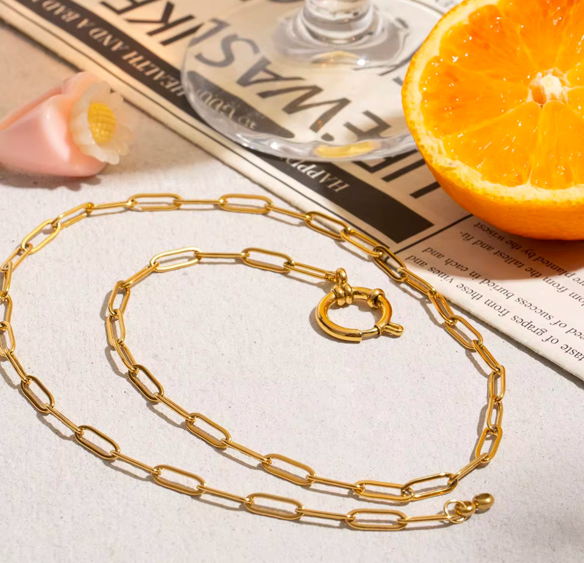 PAPERCLIP NECKLACE ( FOR CHARMS )