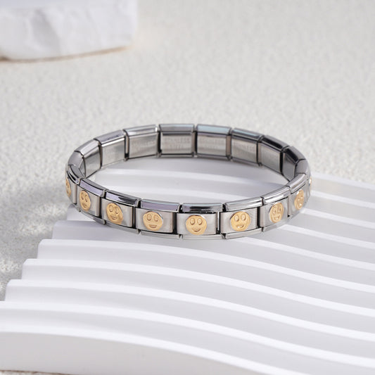 SMILE CHARM BRACELET ( 18 link )